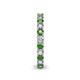 5 - Ellen 2.70 mm Green Garnet and Lab Grown Diamond Eternity Band 
