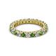 2 - Ellen 2.70 mm Green Garnet and Lab Grown Diamond Eternity Band 