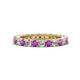1 - Ellen 2.70 mm Amethyst and Lab Grown Diamond Eternity Band 