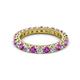 2 - Ellen 2.70 mm Amethyst and Lab Grown Diamond Eternity Band 