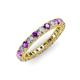 3 - Ellen 2.70 mm Amethyst and Lab Grown Diamond Eternity Band 