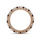 4 - Ellen 2.70 mm Red Garnet and Lab Grown Diamond Eternity Band 