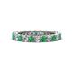 1 - Ellen 2.70 mm Emerald and Lab Grown Diamond Eternity Band 