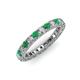 3 - Ellen 2.70 mm Emerald and Lab Grown Diamond Eternity Band 
