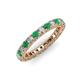 3 - Ellen 2.70 mm Emerald and Lab Grown Diamond Eternity Band 