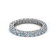2 - Ellen 2.70 mm Aquamarine and Lab Grown Diamond Eternity Band 