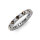 3 - Ellen 2.70 mm Smoky Quartz and Lab Grown Diamond Eternity Band 