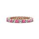 1 - Ellen 2.70 mm Pink Tourmaline and Lab Grown Diamond Eternity Band 