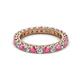 2 - Ellen 2.70 mm Pink Tourmaline and Lab Grown Diamond Eternity Band 