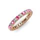 3 - Ellen 2.70 mm Pink Tourmaline and Lab Grown Diamond Eternity Band 