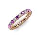 3 - Ellen 2.70 mm Amethyst and Lab Grown Diamond Eternity Band 