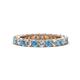 1 - Ellen 2.70 mm Blue Topaz and Lab Grown Diamond Eternity Band 