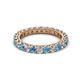 2 - Ellen 2.70 mm Blue Topaz and Lab Grown Diamond Eternity Band 