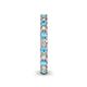 5 - Ellen 2.70 mm Blue Topaz and Lab Grown Diamond Eternity Band 