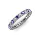 3 - Ellen 2.70 mm Iolite and Lab Grown Diamond Eternity Band 