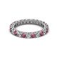 2 - Ellen 2.70 mm Rhodolite Garnet and Lab Grown Diamond Eternity Band 