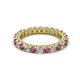 2 - Ellen 2.70 mm Rhodolite Garnet and Lab Grown Diamond Eternity Band 