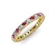 3 - Ellen 2.70 mm Rhodolite Garnet and Lab Grown Diamond Eternity Band 