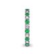 5 - Ellen 2.70 mm Emerald and Lab Grown Diamond Eternity Band 