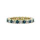 1 - Ellen 2.70 mm Blue Diamond and White Lab Grown Diamond Eternity Band 