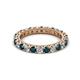 2 - Ellen 2.70 mm London Blue Topaz and Lab Grown Diamond Eternity Band 