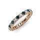 3 - Ellen 2.70 mm London Blue Topaz and Lab Grown Diamond Eternity Band 