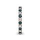 5 - Ellen 2.70 mm London Blue Topaz and Lab Grown Diamond Eternity Band 