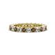1 - Ellen 2.70 mm Smoky Quartz and Lab Grown Diamond Eternity Band 