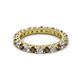 2 - Ellen 2.70 mm Smoky Quartz and Lab Grown Diamond Eternity Band 
