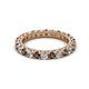 2 - Ellen 2.70 mm Smoky Quartz and Lab Grown Diamond Eternity Band 