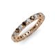 3 - Ellen 2.70 mm Smoky Quartz and Lab Grown Diamond Eternity Band 