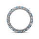 4 - Ellen 2.70 mm Blue Topaz and Lab Grown Diamond Eternity Band 