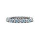 1 - Ellen 2.70 mm Aquamarine and Lab Grown Diamond Eternity Band 