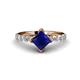1 - Alicia 1.96 ctw Created Blue Sapphire and Lab Grown Diamond Engagement Ring 
