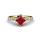 1 - Alicia 1.96 ctw Created Ruby and Lab Grown Diamond Engagement Ring 