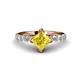 1 - Alicia 1.96 ctw Created Yellow Sapphire and Lab Grown Diamond Engagement Ring 
