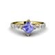 1 - Alicia 1.62 ctw Tanzanite and Lab Grown Diamond Engagement Ring 