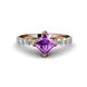1 - Alicia 1.52 ctw Amethyst and Lab Grown Diamond Engagement Ring 