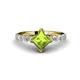 1 - Alicia 1.77 ctw Peridot and Lab Grown Diamond Engagement Ring 