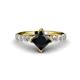1 - Alicia 2.02 ctw Black Diamond and Lab Grown Diamond Engagement Ring 