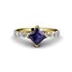 1 - Alicia Lab Grown Diamond and Iolite Engagement Ring 