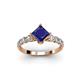 2 - Alicia 1.96 ctw Created Blue Sapphire and Lab Grown Diamond Engagement Ring 