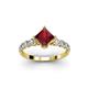 2 - Alicia 1.96 ctw Created Ruby and Lab Grown Diamond Engagement Ring 