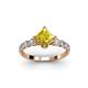 2 - Alicia 1.96 ctw Created Yellow Sapphire and Lab Grown Diamond Engagement Ring 