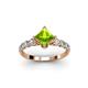 2 - Alicia 1.77 ctw Peridot and Lab Grown Diamond Engagement Ring 