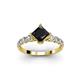 2 - Alicia 2.02 ctw Black Diamond and Lab Grown Diamond Engagement Ring 