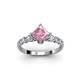 2 - Alicia 1.62 ctw Pink Tourmaline and Lab Grown Diamond Engagement Ring 