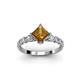 2 - Alicia 1.52 ctw Citrine and Lab Grown Diamond Engagement Ring 