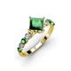 3 - Alicia 1.49 ctw Created Emerald and Lab Grown Diamond Engagement Ring 