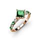 3 - Alicia 1.49 ctw Created Emerald and Lab Grown Diamond Engagement Ring 